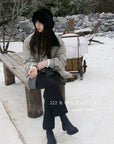 20a129 Basic puffer jacket with fur-trim collar