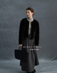19a61 Velvet quilted puffer jacket