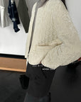 19a61 Velvet quilted puffer jacket