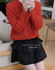 19v13 Wool tiered mini skirt