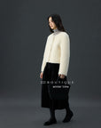 19a115 Fur round-neck jacket