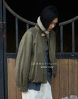 19a62 Puffer jacket with fur collar