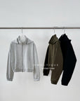 19a65 Basic zip-up hoodie