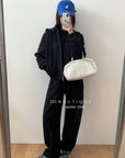 19a65 Basic zip-up hoodie