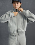 19a65 Basic zip-up hoodie