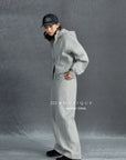 19a65 Basic zip-up hoodie