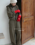 19a65 Basic zip-up hoodie