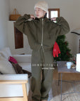 19a65 Basic zip-up hoodie