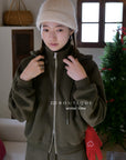 19a65 Basic zip-up hoodie