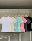 12a6 Basic cotton tee – summer candy colors