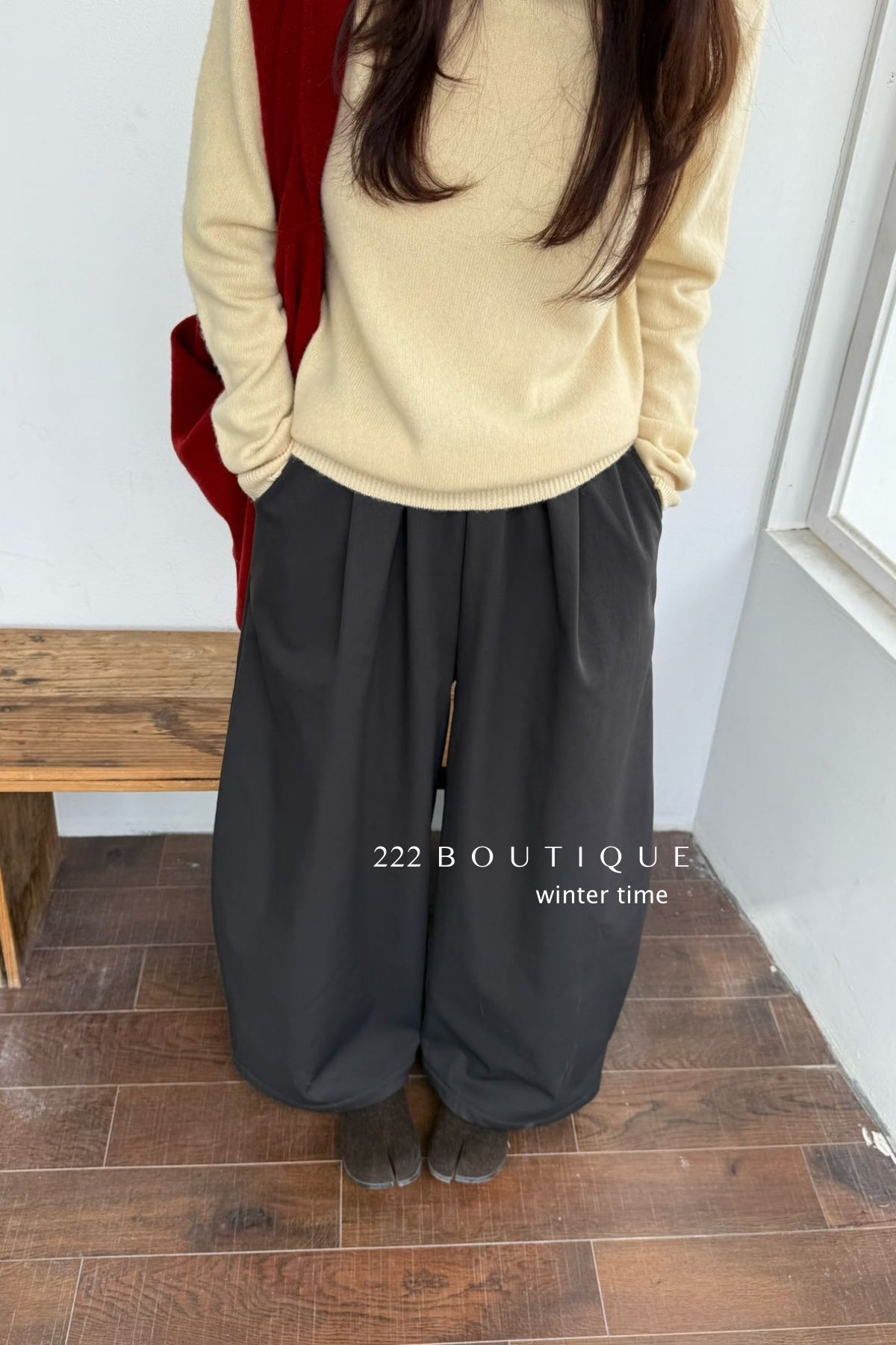 19q22 Cashmere blend cropped straight-leg pants