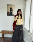 19q22 Cashmere blend cropped straight-leg pants
