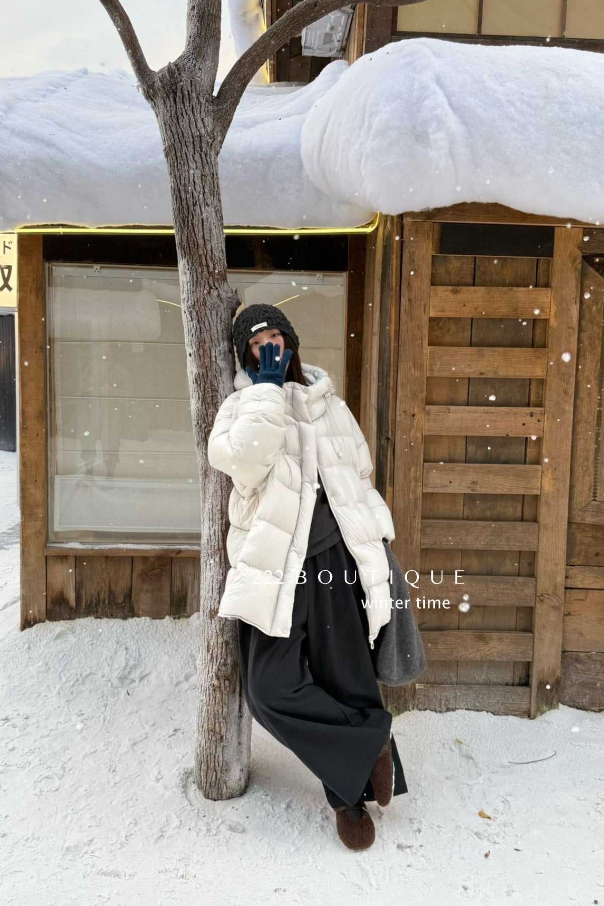 19a51 Long puffer coat