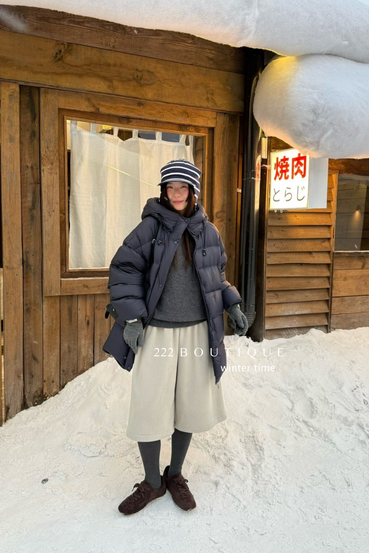 19a51 Long puffer coat