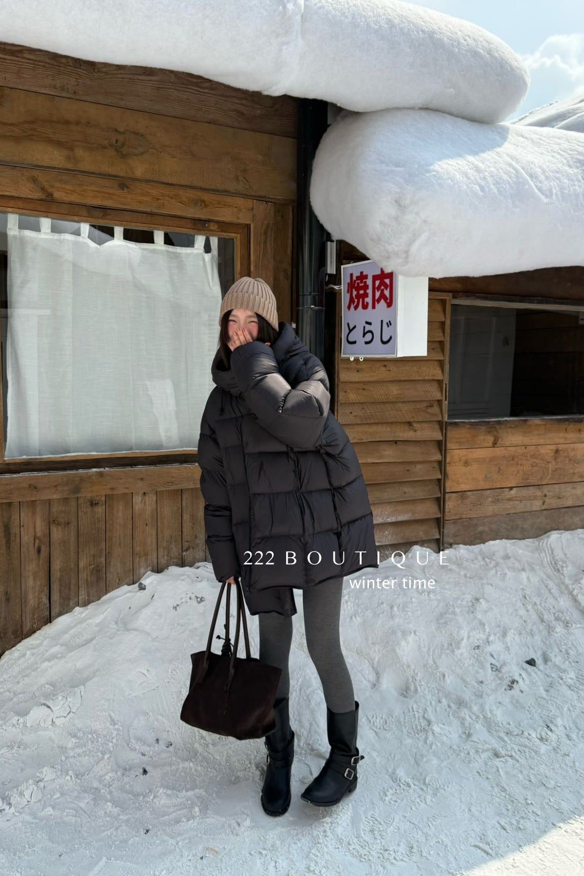 19a51 Long puffer coat