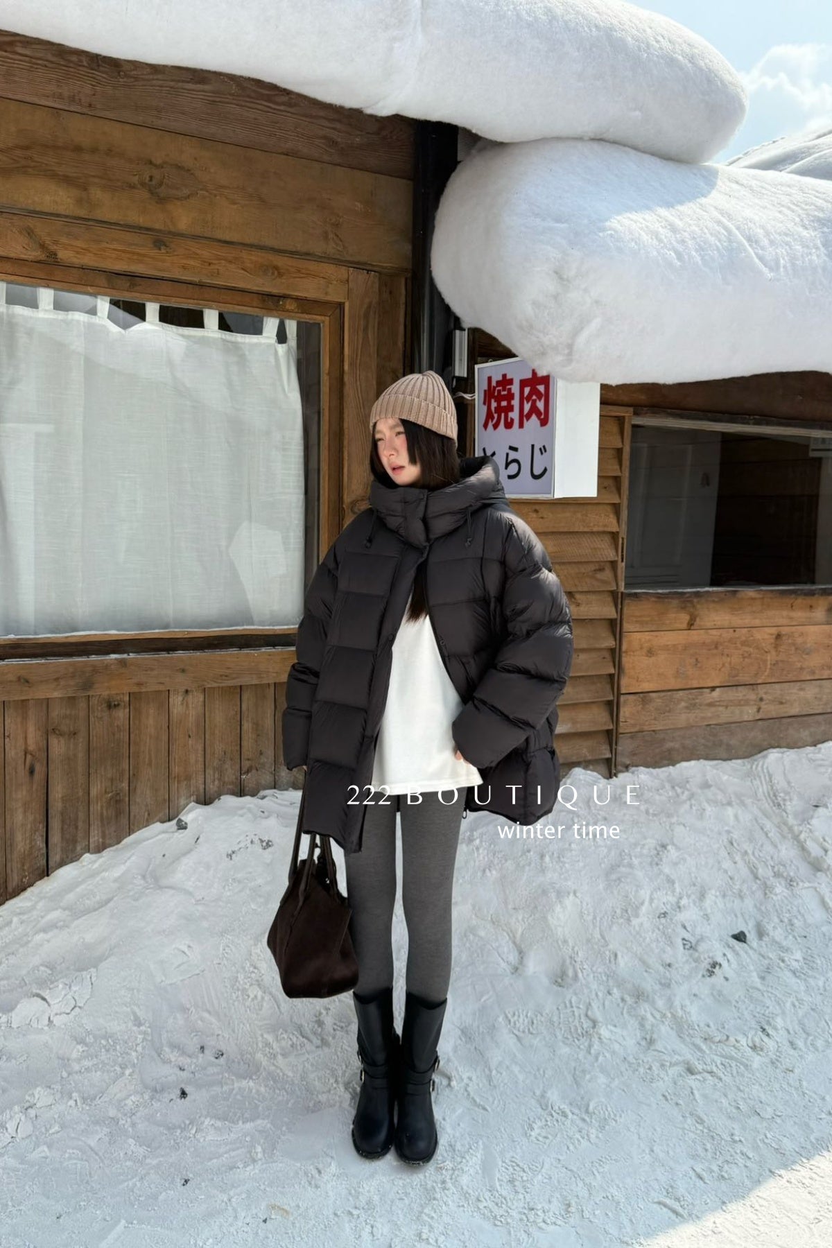 19a51 Long puffer coat