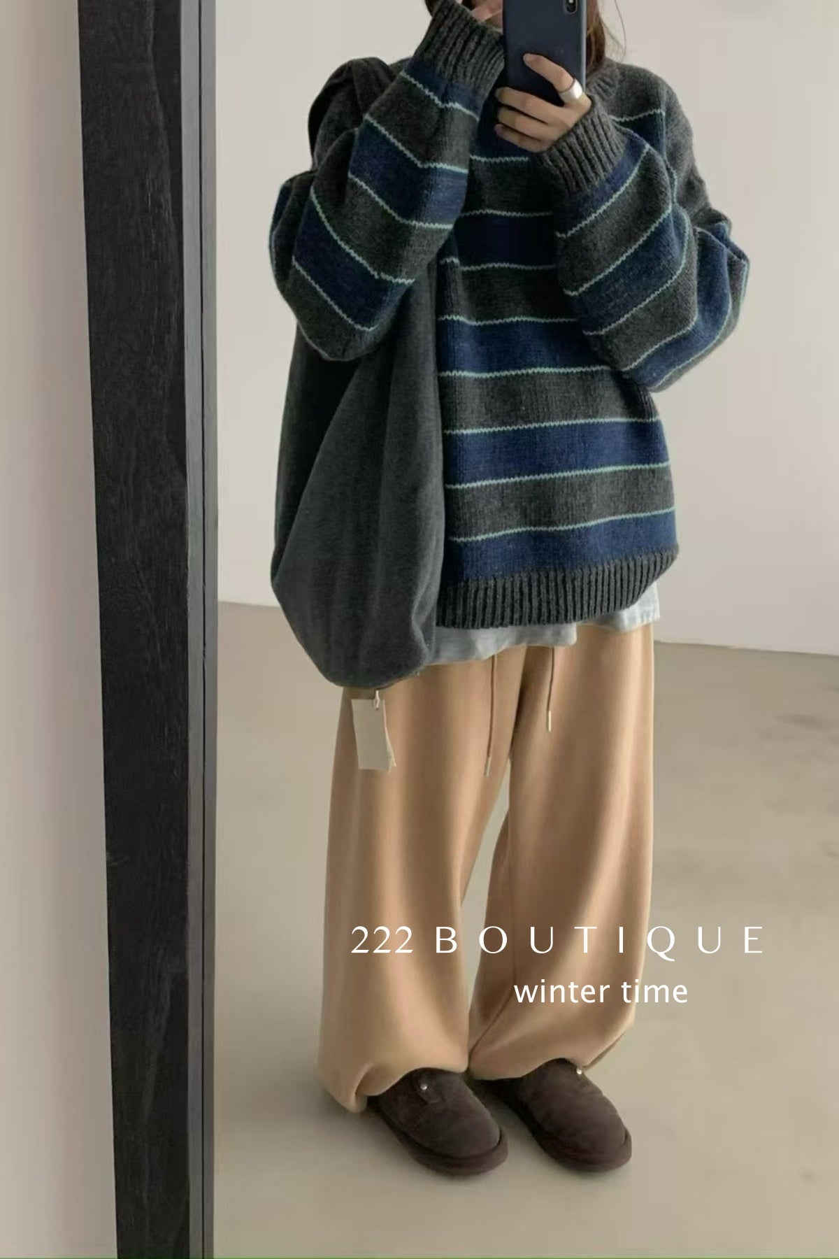 19a108 Cashmere striped sweater