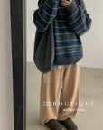 19a108 Cashmere striped sweater
