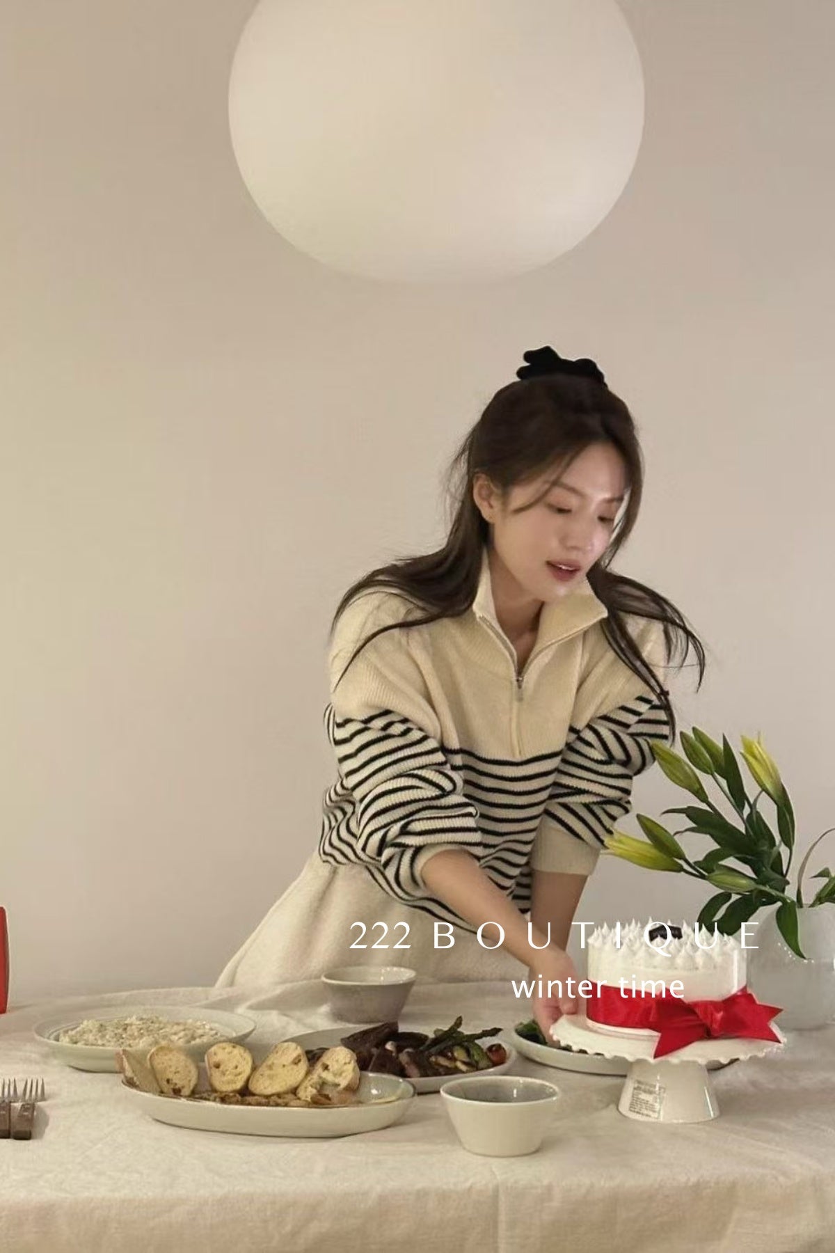 19a105 Cashmere striped sweater