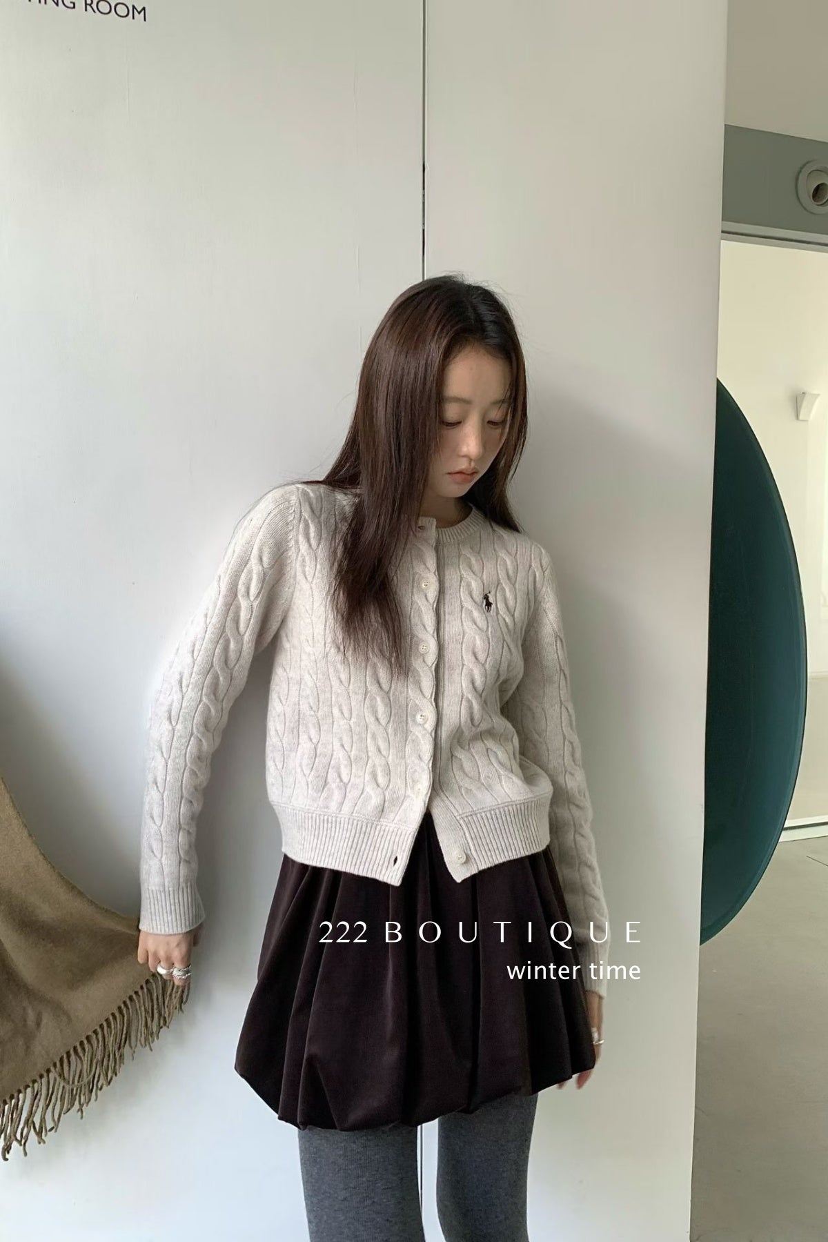 18a98 Cashmere cable-knit cardigan