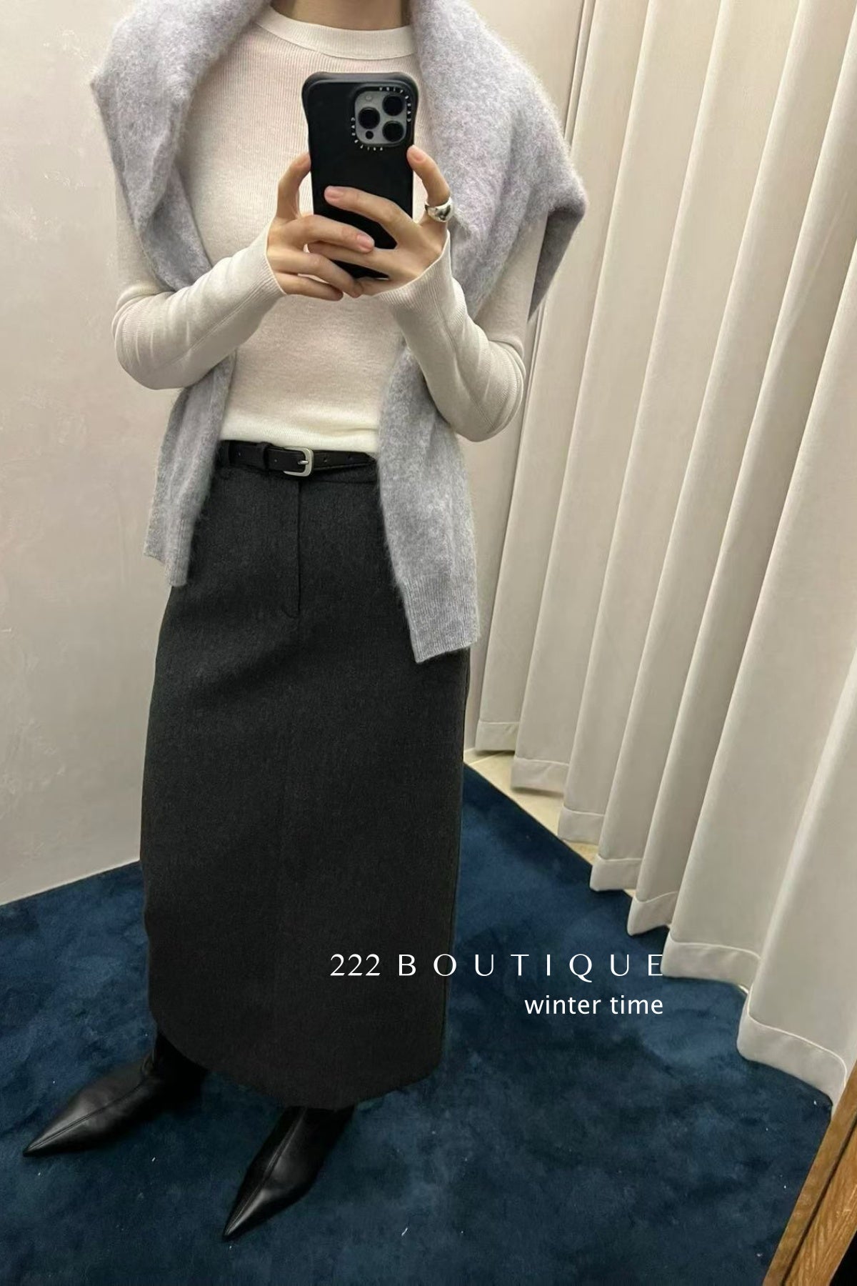18v26 Wool pencil skirt