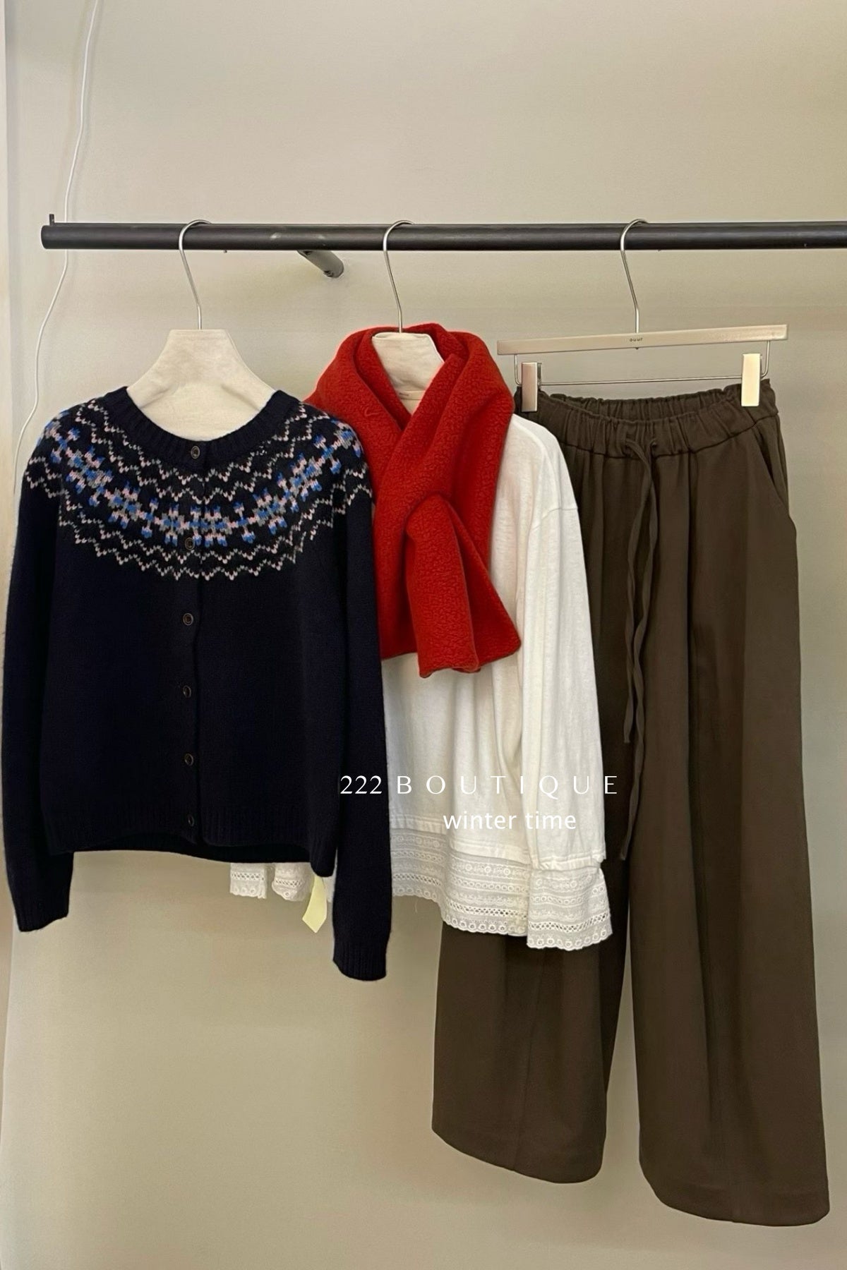 19a100 Cashmere patterned cardigan