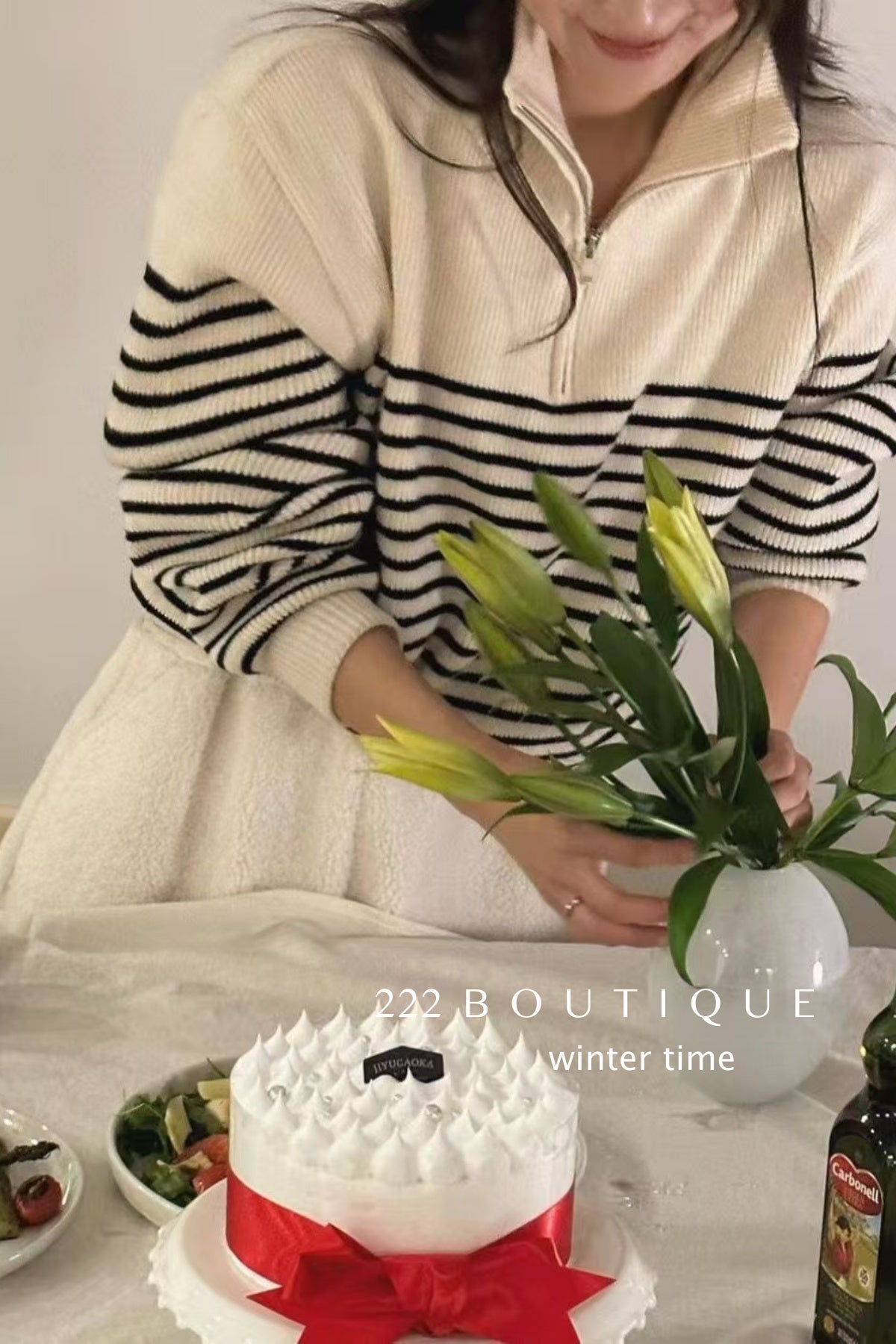 19a105 Cashmere striped sweater