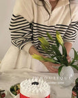 19a105 Cashmere striped sweater