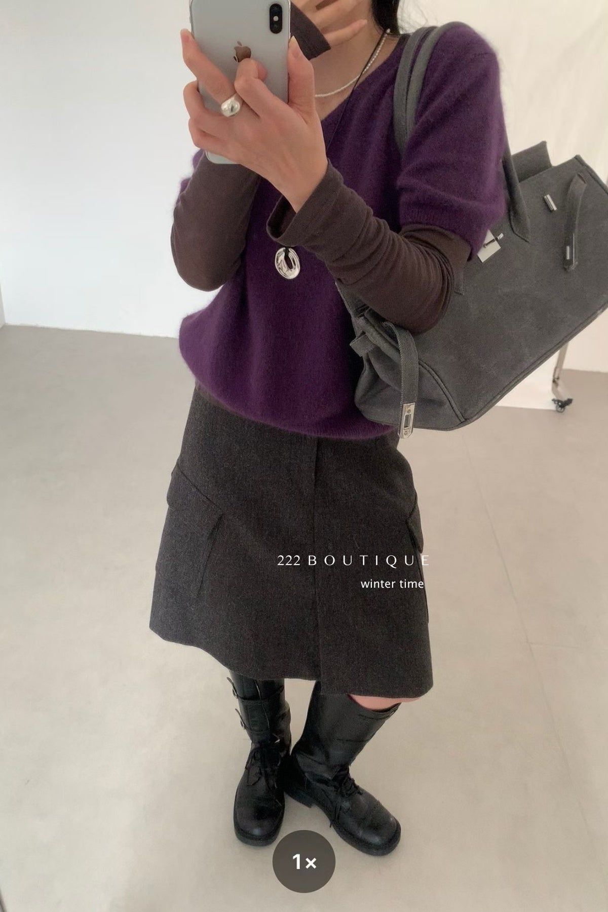 18a93 V-neck short-sleeve cashmere sweater