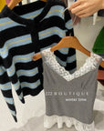 21a9 Striped cashmere cardigan