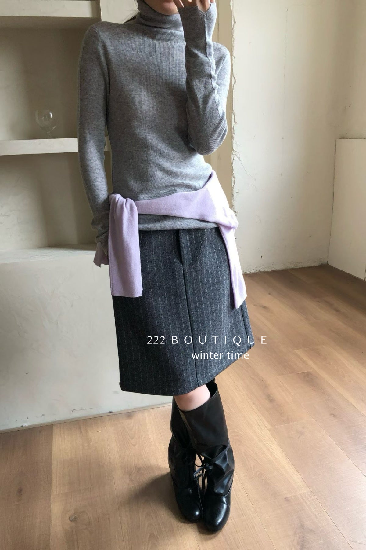19a91 Basic cashmere turtleneck sweater