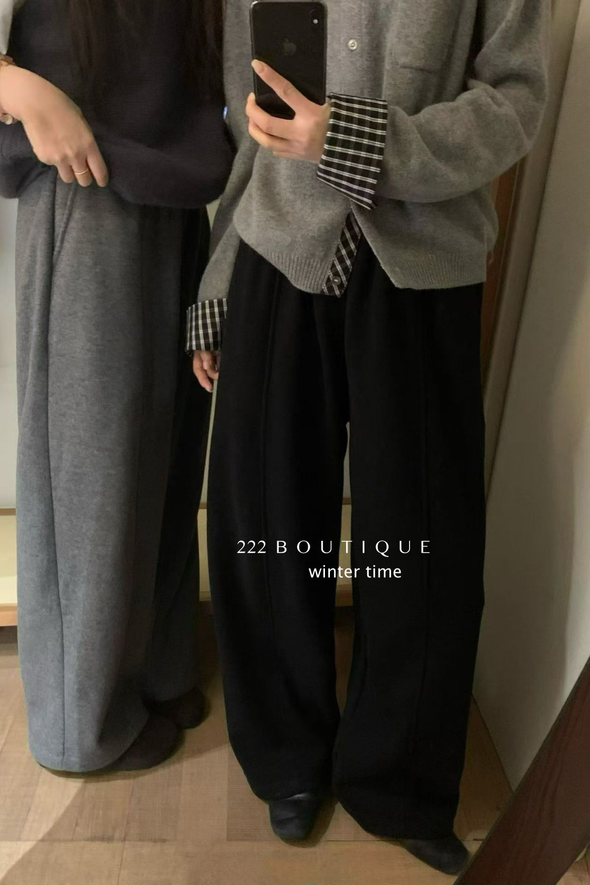 19q40 Cashmere blend elastic-waist wide-leg pants