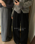 19q40 Cashmere blend elastic-waist wide-leg pants