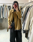 21a29 Mid-length notched-collar wool coat