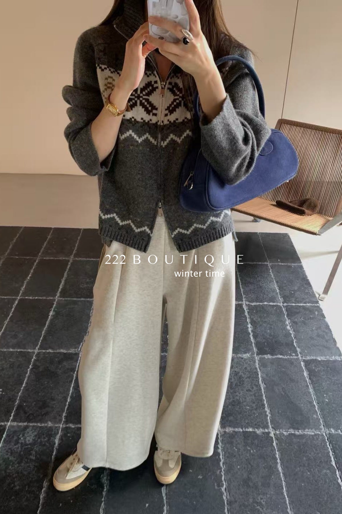 20q19 Wool cropped trousers