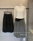 19v14 Wool bubble-hem skirt