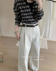 18q30 Cashmere wool trousers with belt