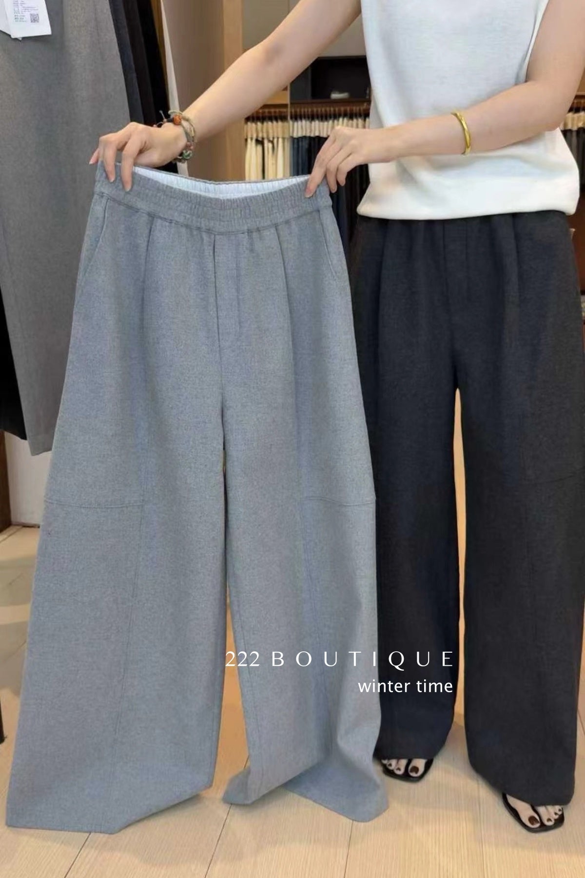 18q27 Wool wide-leg trousers