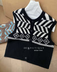19a79 Cashmere patterned vest
