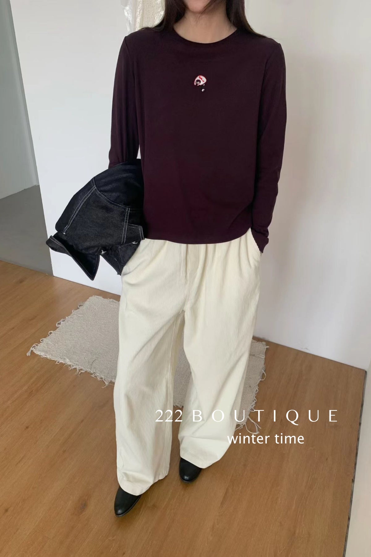 19q30 Wool straight-leg trousers