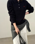 20a36 Cashmere knit polo