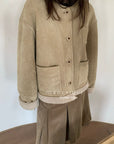 19a92 Suede shearling jacket