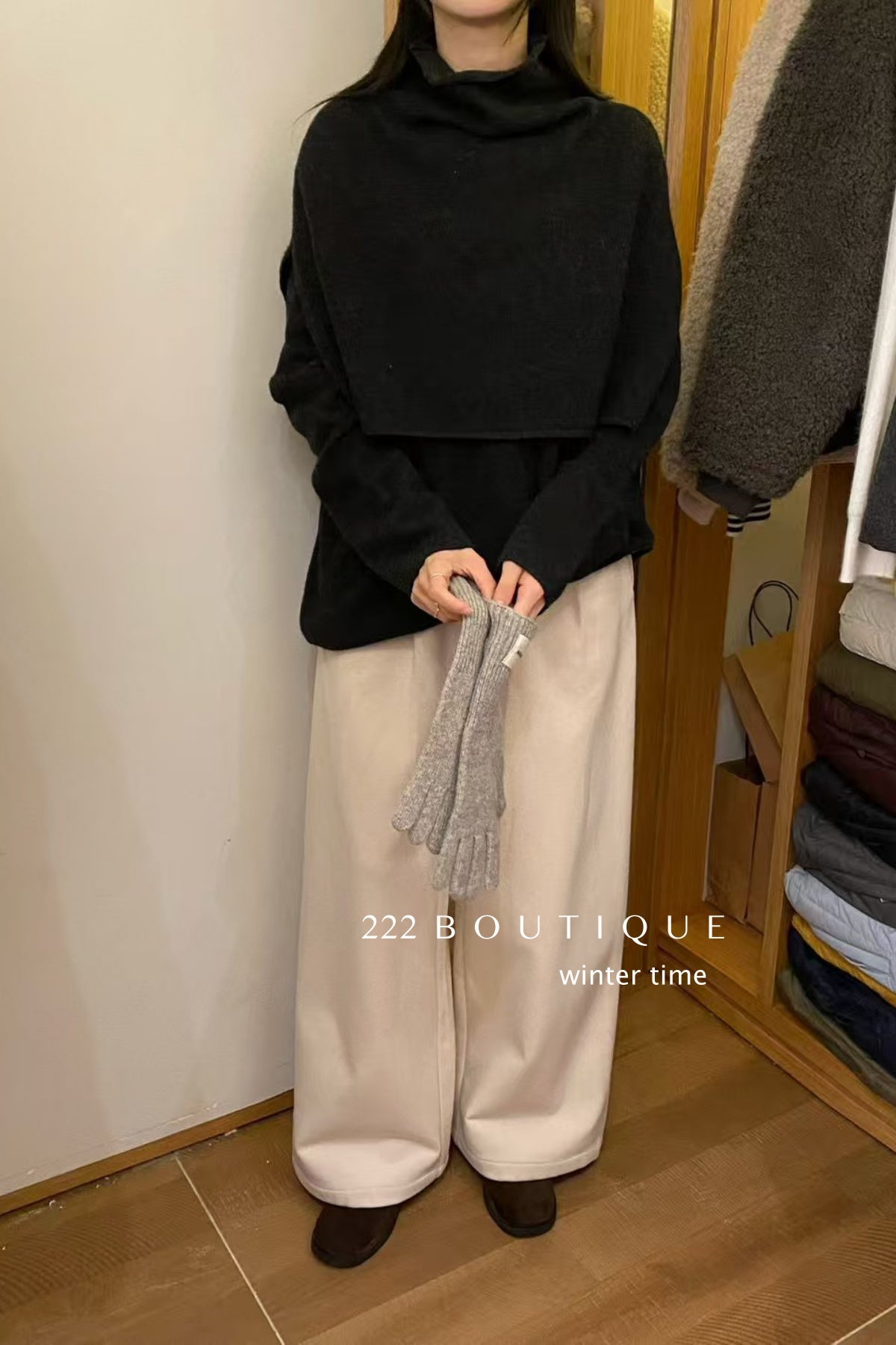 20a60 Double-layer cashmere top