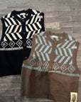 19a79 Cashmere patterned vest