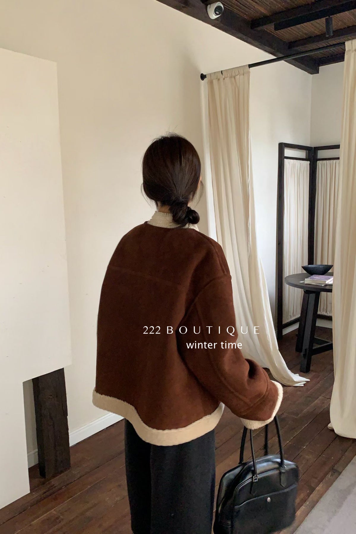 19a92 Suede shearling jacket