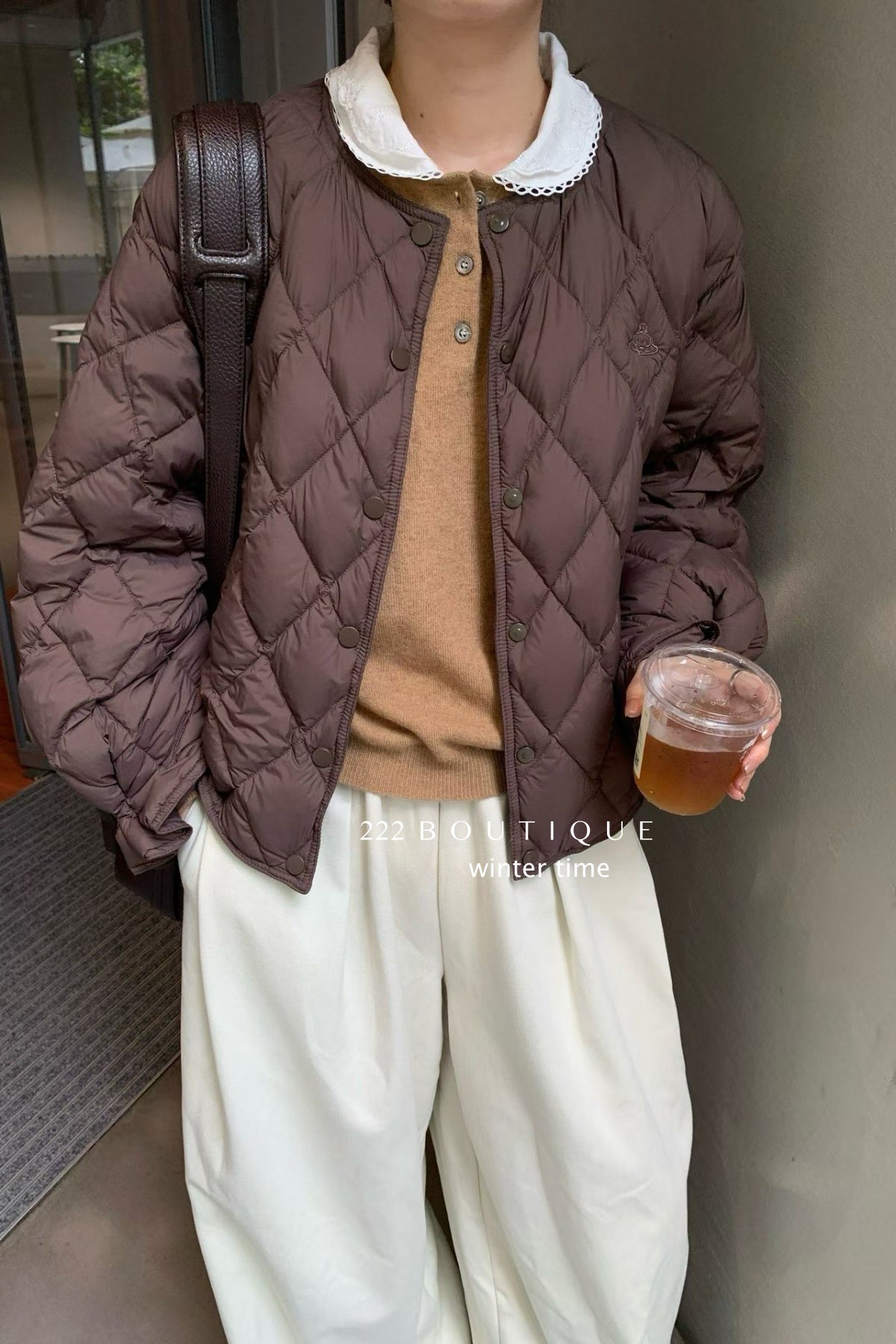 19a93 Fur-quilted puffer jacket