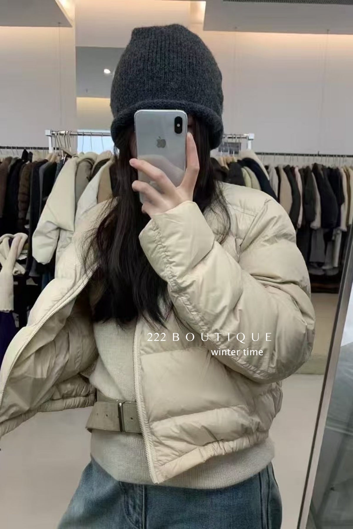 19a88 Down round-neck puffer jacket