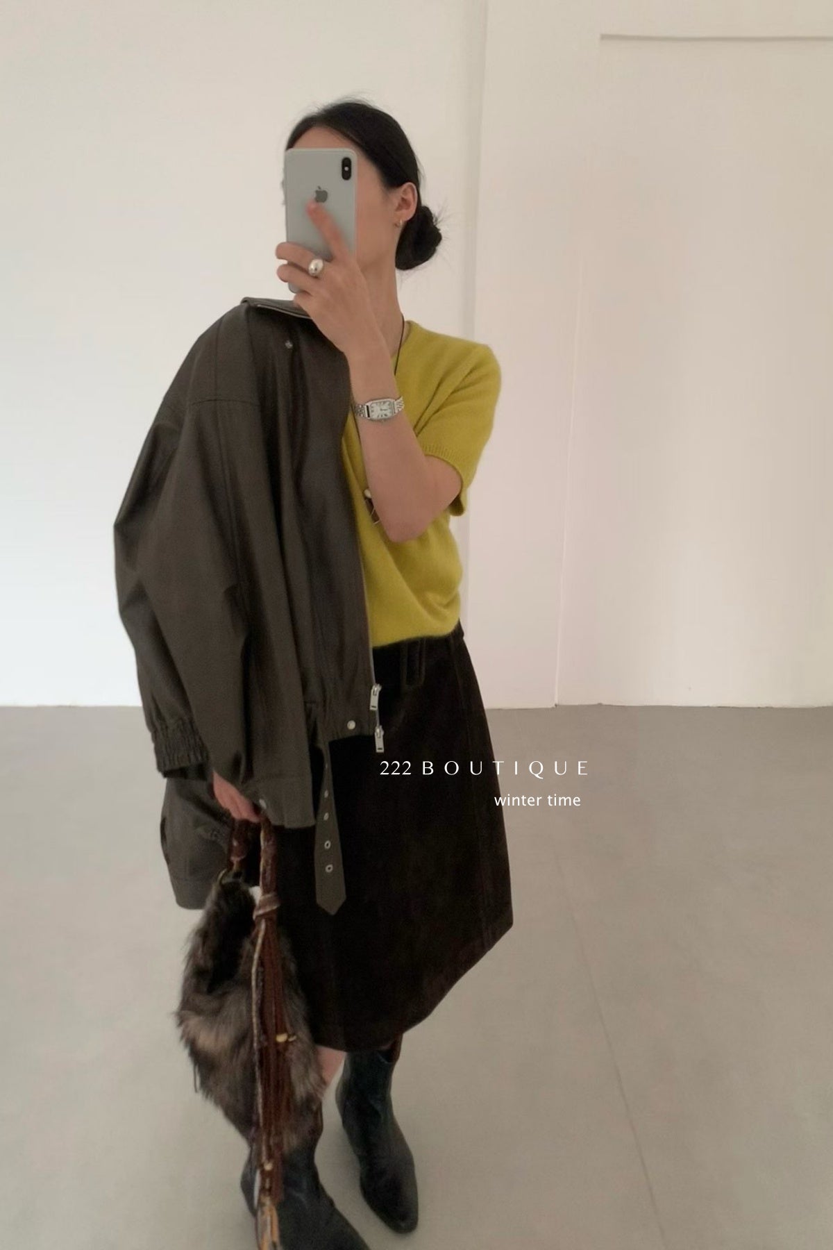 18a93 V-neck short-sleeve cashmere sweater