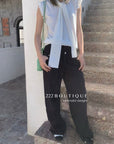 12a5 Sleeveless bow-tie blouse – lightweight crepe