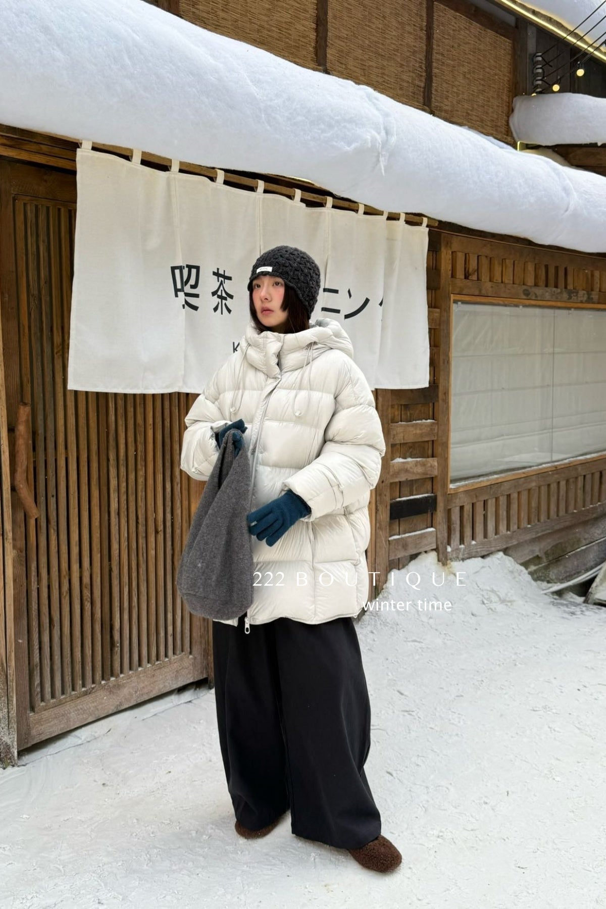 19a51 Long puffer coat